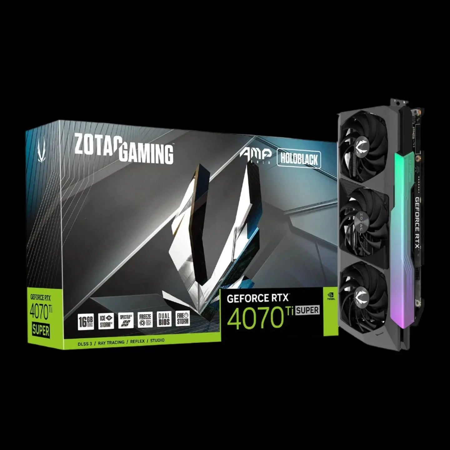 ZOTAC NVIDIA GeForce RTX 4070 Ti SUPER 16GB AMP HOLO Graphics Card - Hardware Hunt