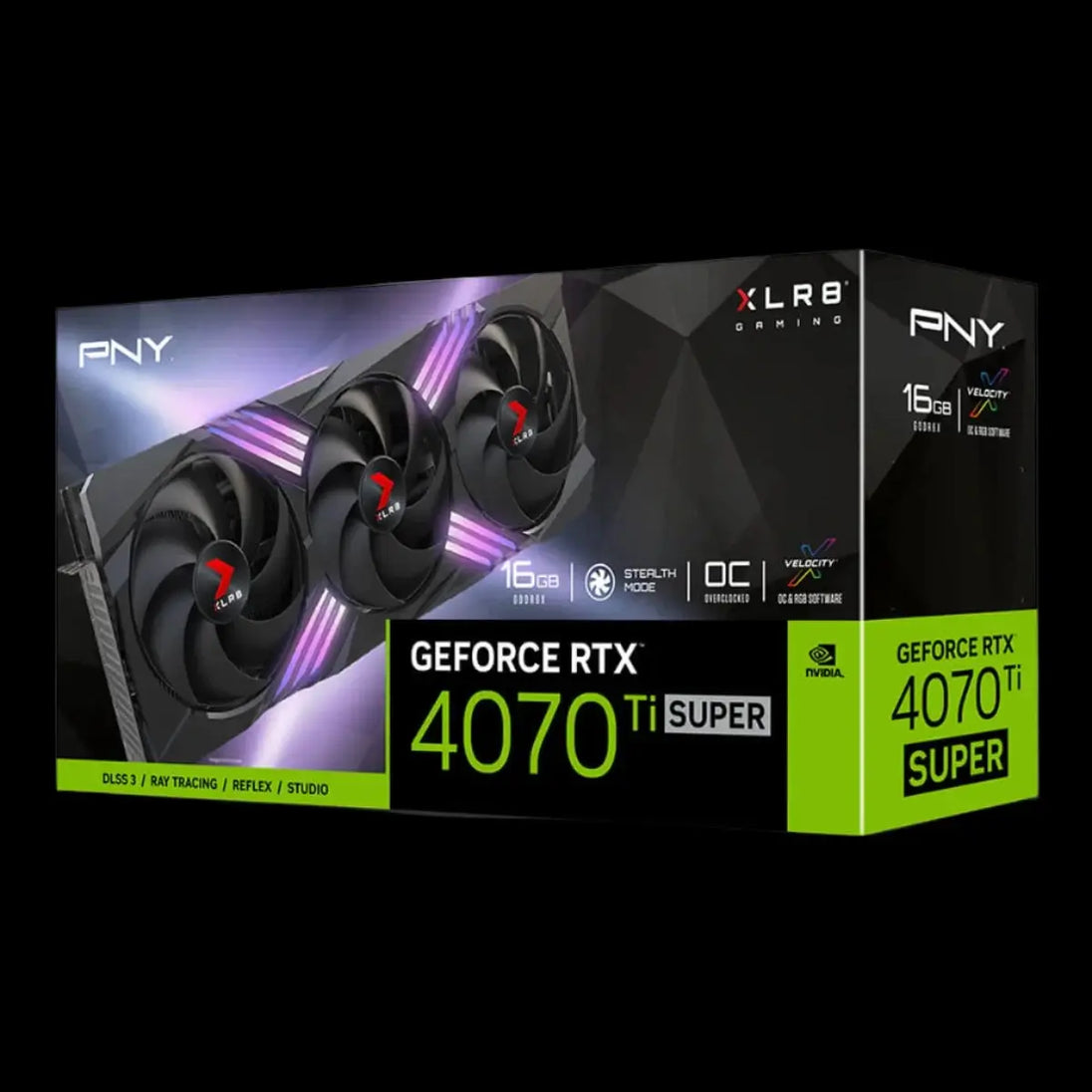 PNY GeForce RTX 4070Ti SUPER 16GB GDDR6X OC XLR8 ARGB Graphics Card - Hardware Hunt