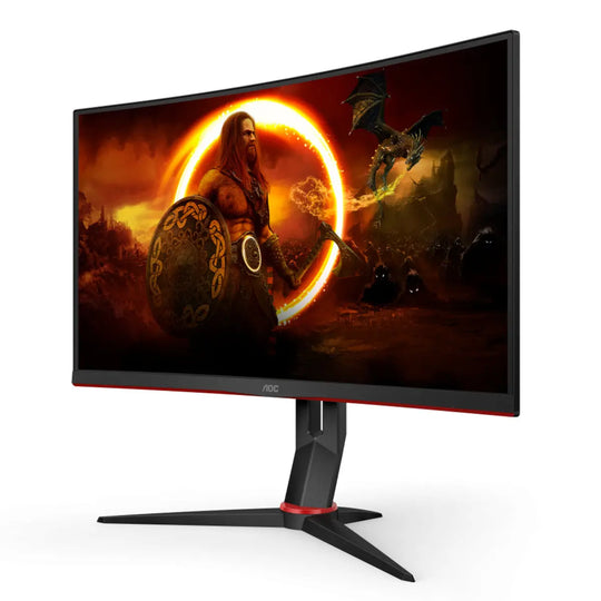 AOC CQ27G2S/BK 27" Curved 2560 x 1440 HDR10 165Hz Gaming Monitor - Hardware Hunt