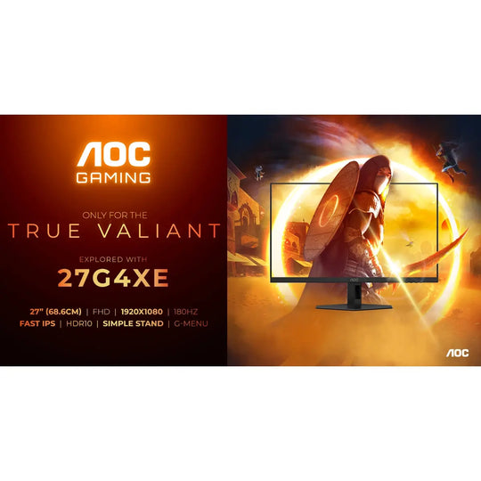 AOC 27" 27G4XE 1920x1080 IPS 180Hz FreeSync Gaming Monitor - Hardware Hunt