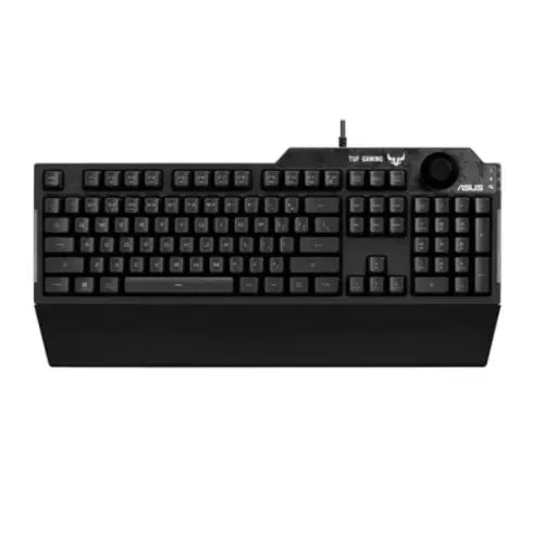 Asus TUF GAMING K1 RGB Keyboard with Volume Knob, 19-key Rollover, Side Light Bar & Armoury Crate, Spill Resistant, Detachable Wrist Rest - Hardware Hunt