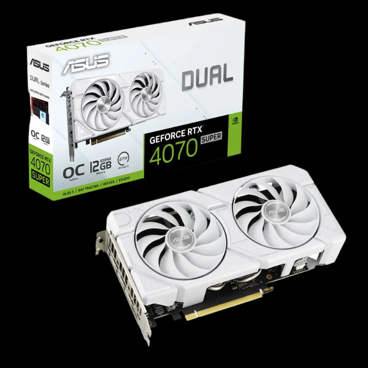 Asus DUAL RTX4070 SUPER EVO OC 12GB White Graphic Card - Hardware Hunt