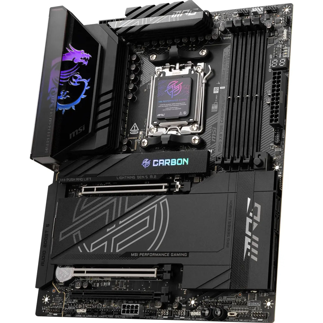 MSI MPG X870E CARBON WIFI AMD Socket AM5 ATX Motherboard - Hardware Hunt