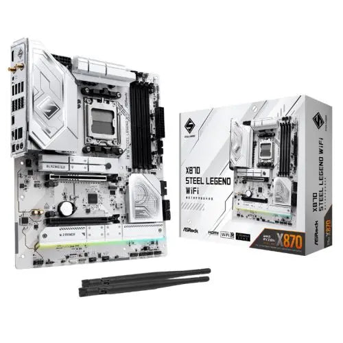 ASRock X870 Steel Legend WiFi ATX Motherboard – AMD X870, AM5, DDR5, USB4, Wi-Fi 7, 2.5G LAN, RGB - Hardware Hunt