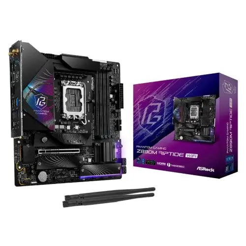 ASRock Z890M Riptide WiFi Micro ATX Motherboard LGA 1851 Intel Socket - Hardware Hunt