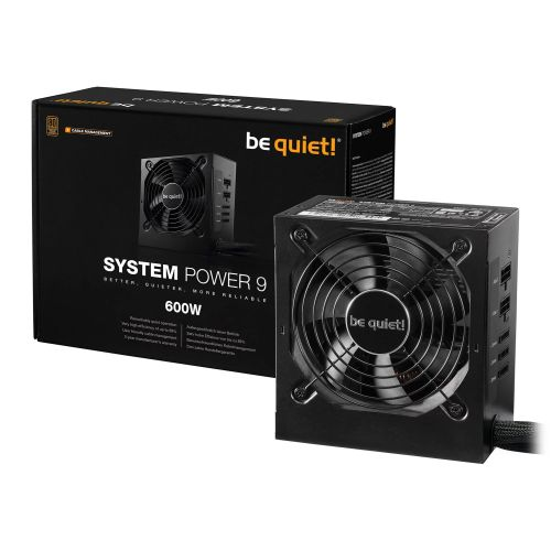 Be Quiet! 600W System Power 9 PSU, Semi-Modular, Sleeve Bearing, 80+ Bronze, Dual 12V, Cont. Power - Hardware Hunt