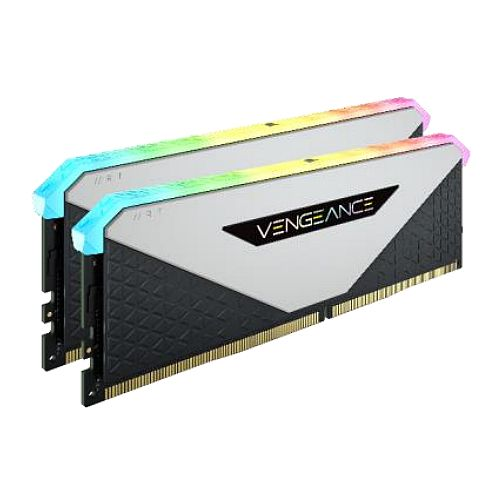 Corsair Vengeance RGB RT 32GB Memory Kit (2 x 16GB), DDR4, 3600MHz (PC4-28800), CL18, XMP 2.0, 10 LEDs, AMD Optimised, White - Hardware Hunt